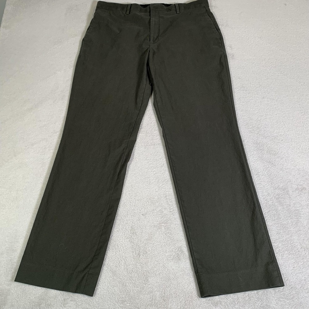 Banana Republic‎ Pants Mens 34x32 Green Chino Slim Fit Straight Stretch Casual